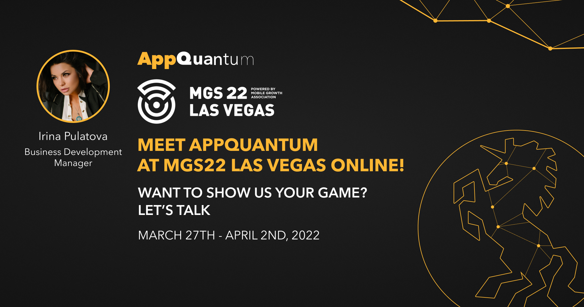 Meet AppQuantum at MGS22 Las Vegas!